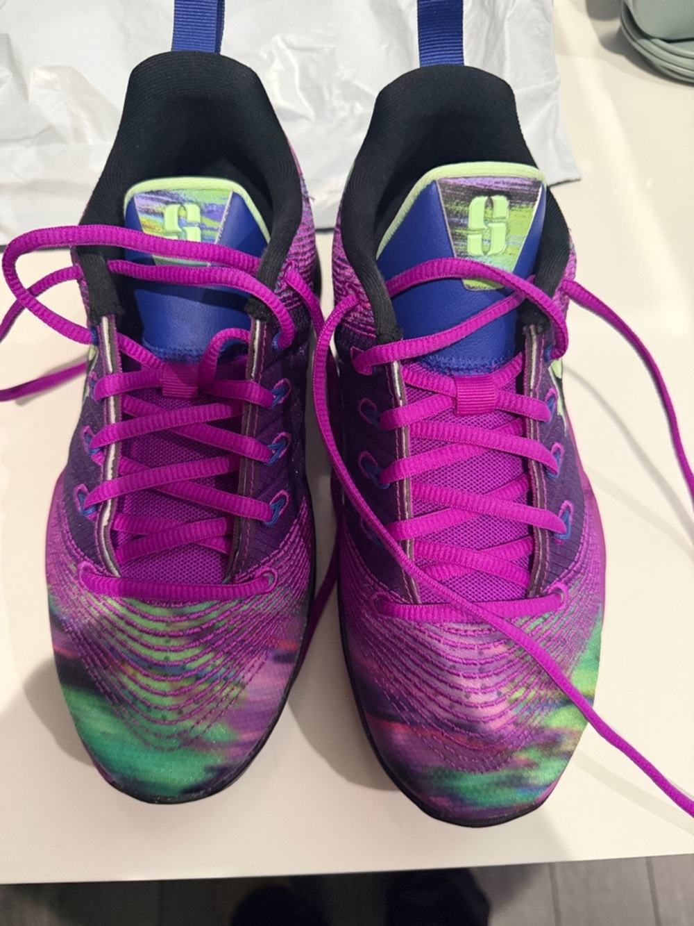 Nike Sabrina Kids Sneakers - Purple with Green Accents